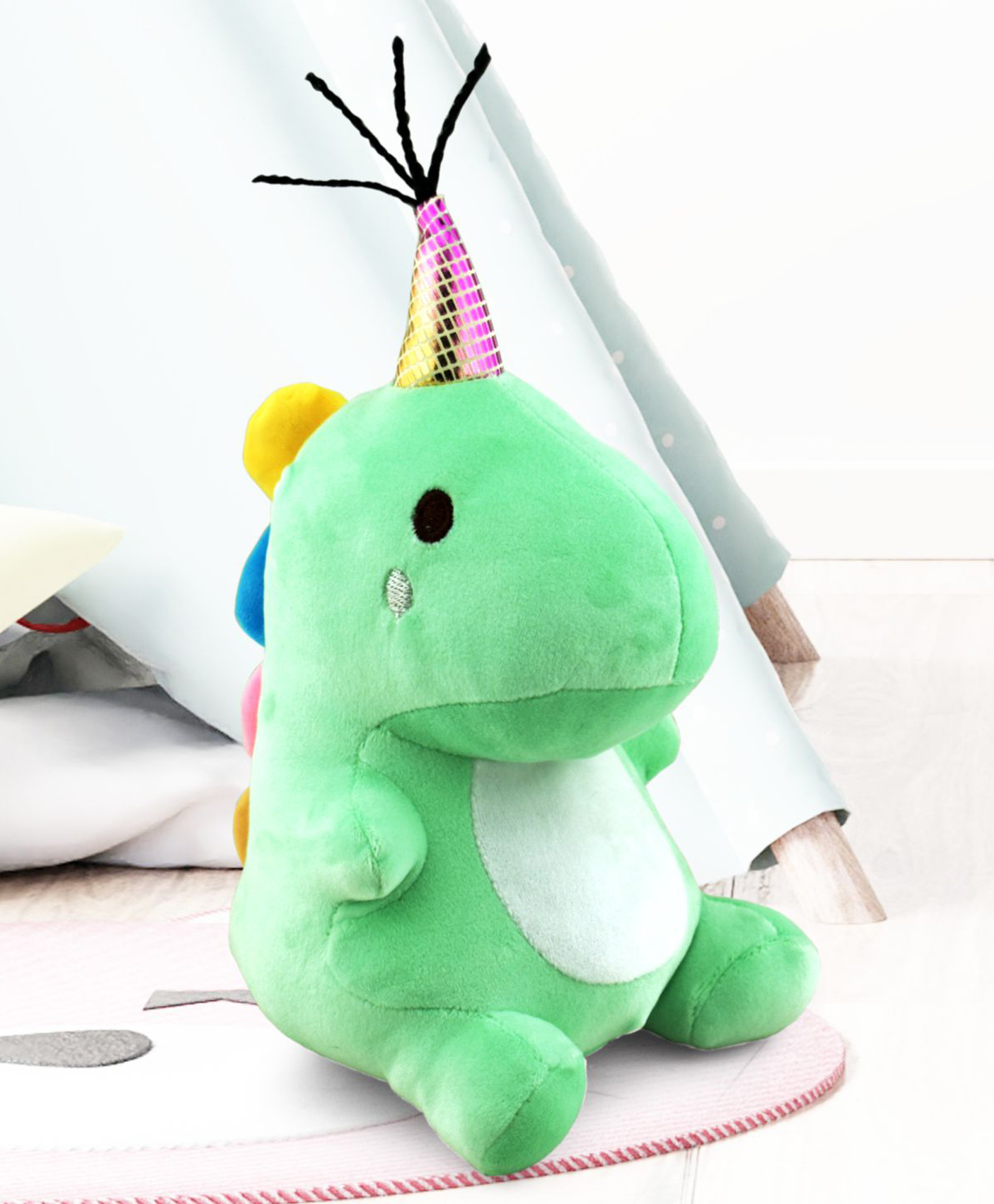 DearJoy Baby Dinosaur Soft toy - Green Height 25 cm-picture-25
