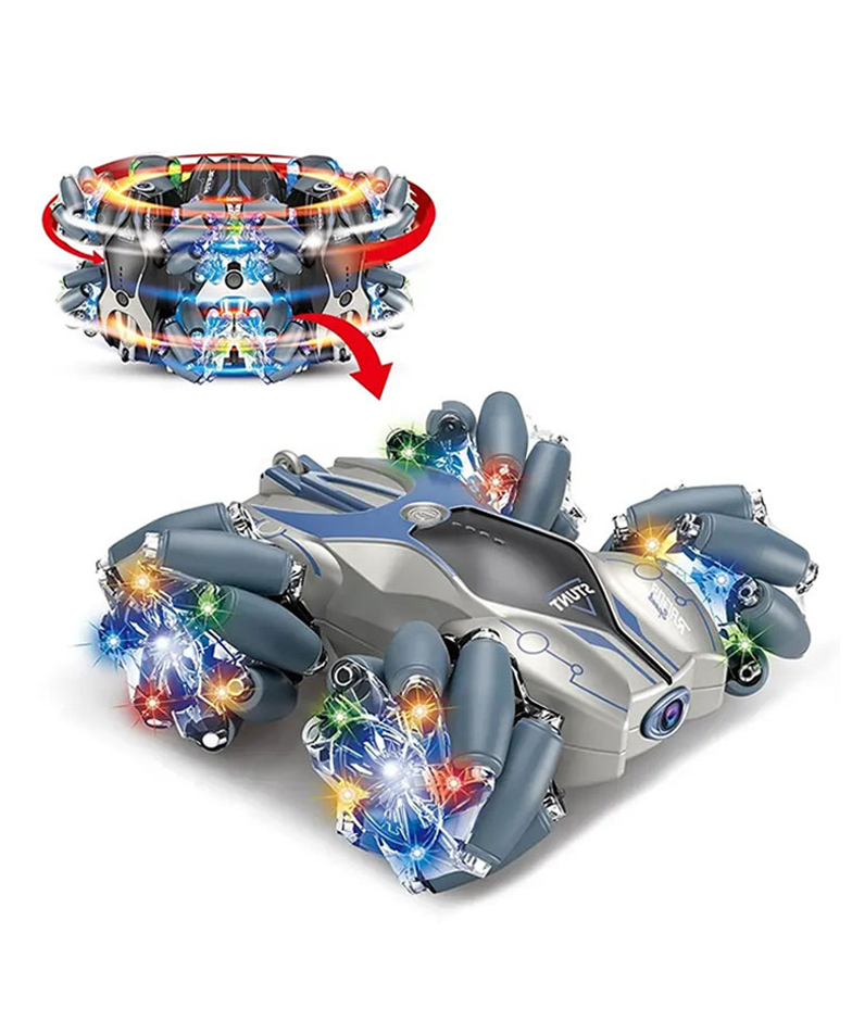 VELLIQUE Drift Stunt CAR Rechargeable High Speed Drift Stunt Remote Control Off Road Crawler Racing Toy car with LED Lights with Universal Wheel for Kids COLOR MAY VARY-image-44