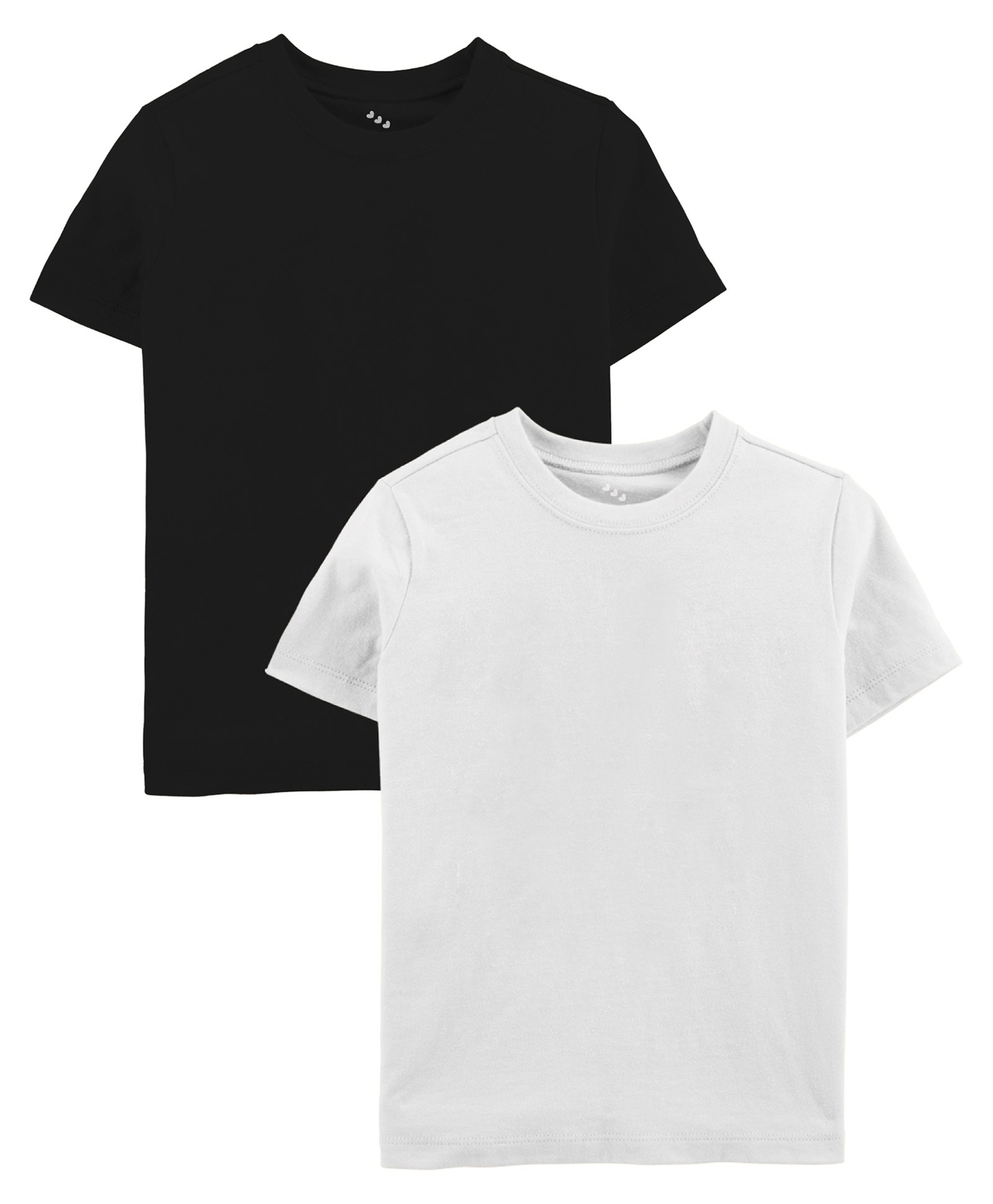 Zeezeezoo Pack Of 2 Half Sleeves Solid Tees - Black & White-image-30