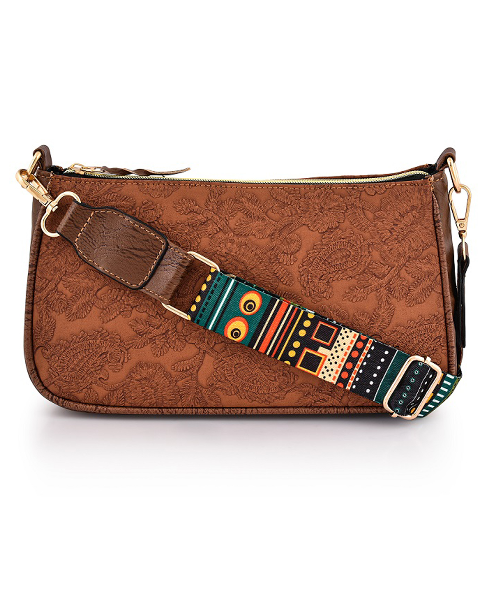 lycheebags bags Women Pu Croco Finish Tan Sling Bag-image-39