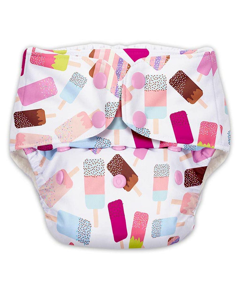 SuperBottoms BASIC Reusable Cloth Diaper for babies | Freesize Adjustable, Washable and Reusable Cloth Diaper for babies | Outer Shell only | (WITHOUT dry feel pad/soaker/insert) (Icecream)-picture-30