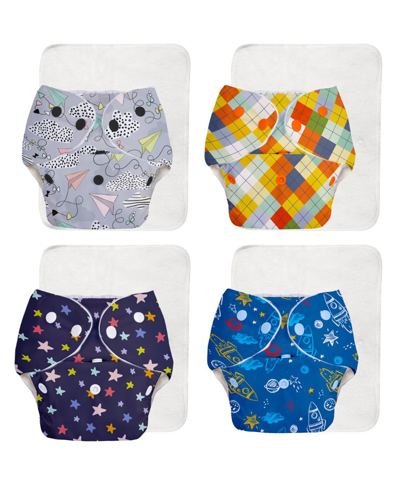 SuperBottoms BASIC Reusable Cloth Diaper for babies 3 Months - 3 Years | Freesize Adjustable, Washable and Reusable Cloth Diaper for babies | Shell with insert | Pack of 4-picture-13