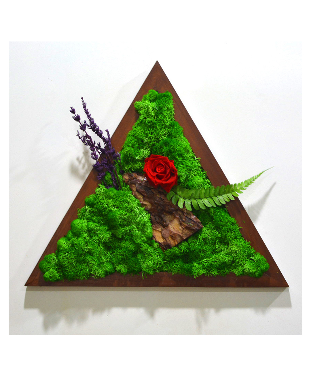 Mybageecha Love & Lavender Preserved Moss Frame with Dark Wood-picture-27
