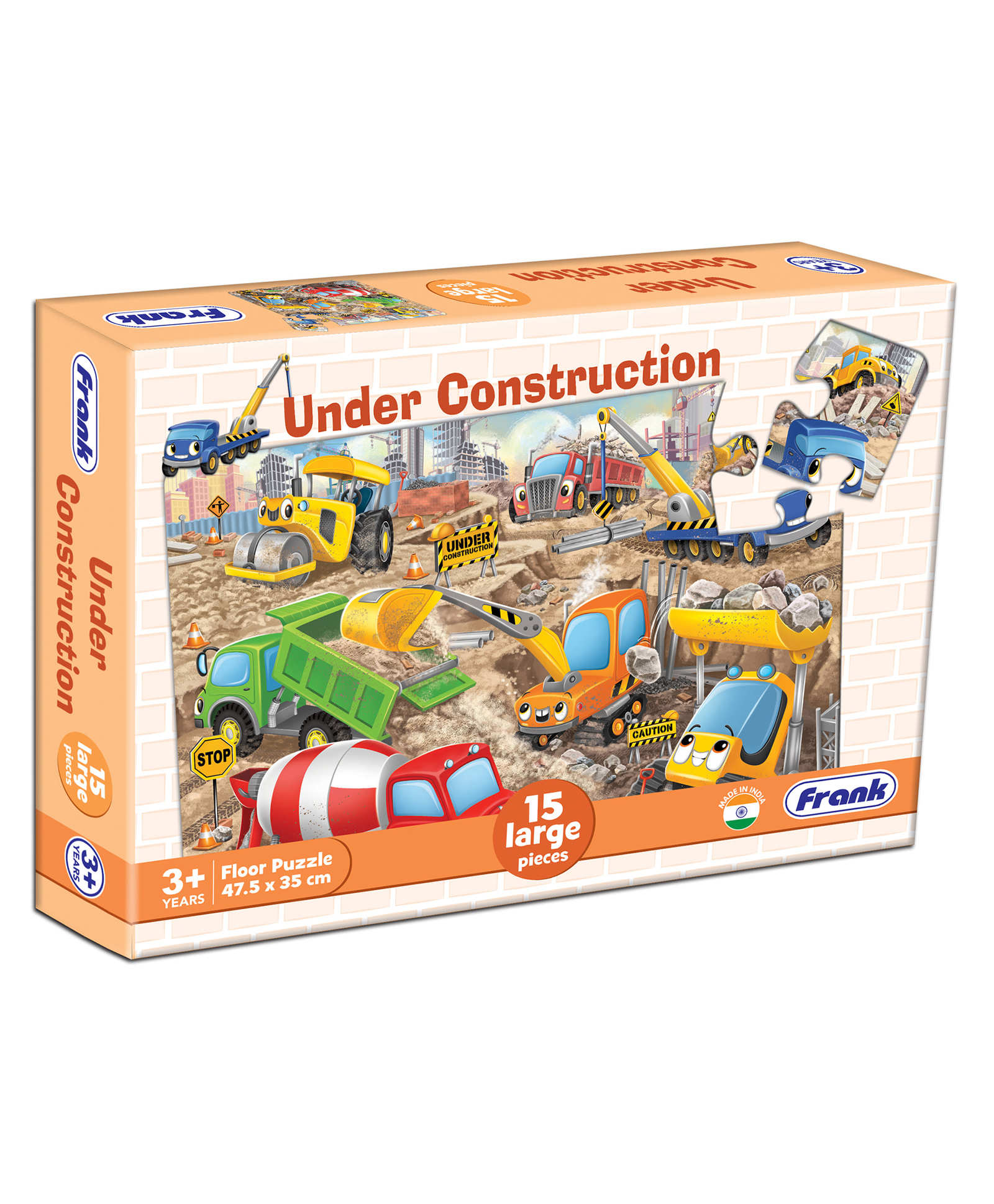 Frank Under Construction  Floor Puzzles Multicolour - 15 Pieces-picture-18