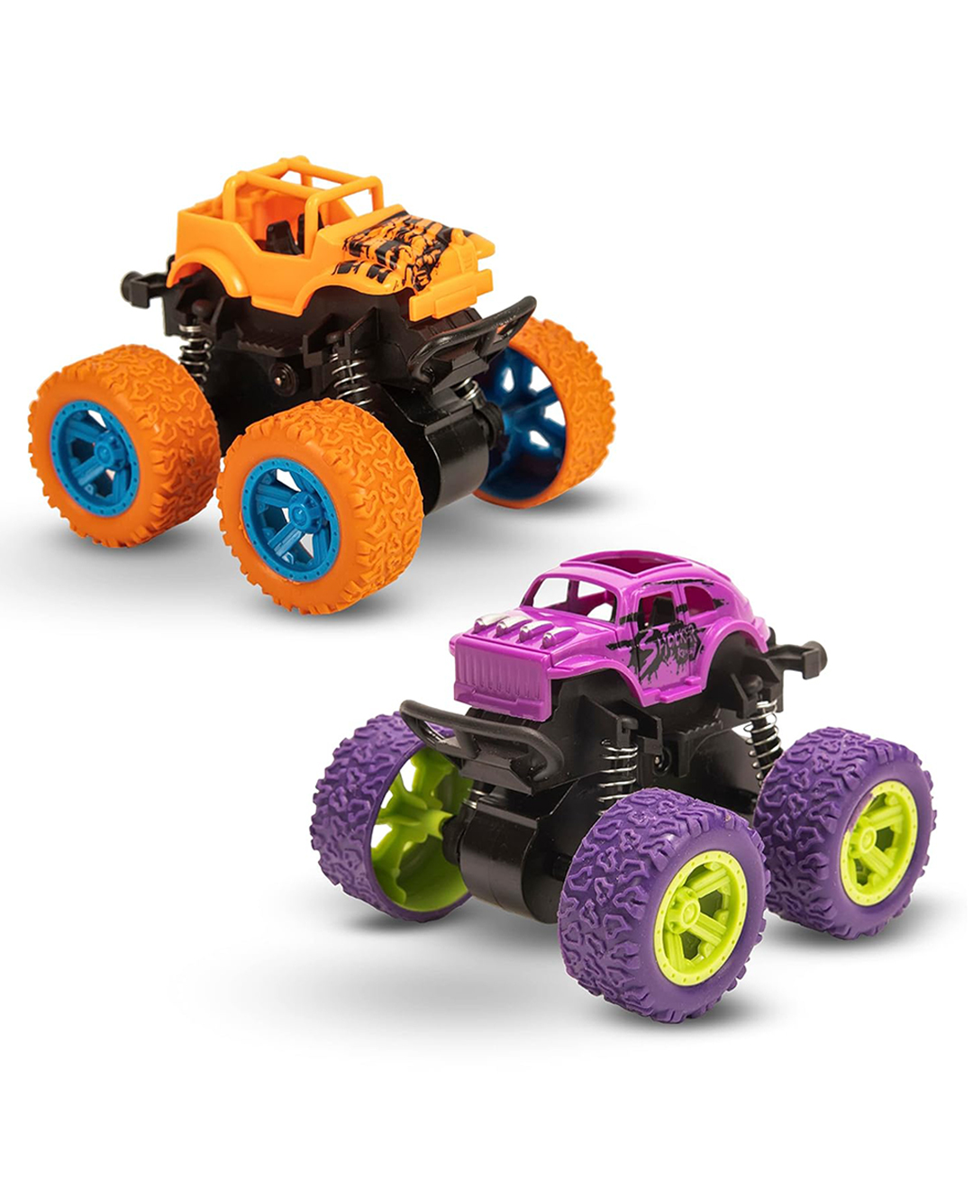 OPINA Friction Mini Monster Stunt Car Pack of 2- (Color May Vary)-picture-5
