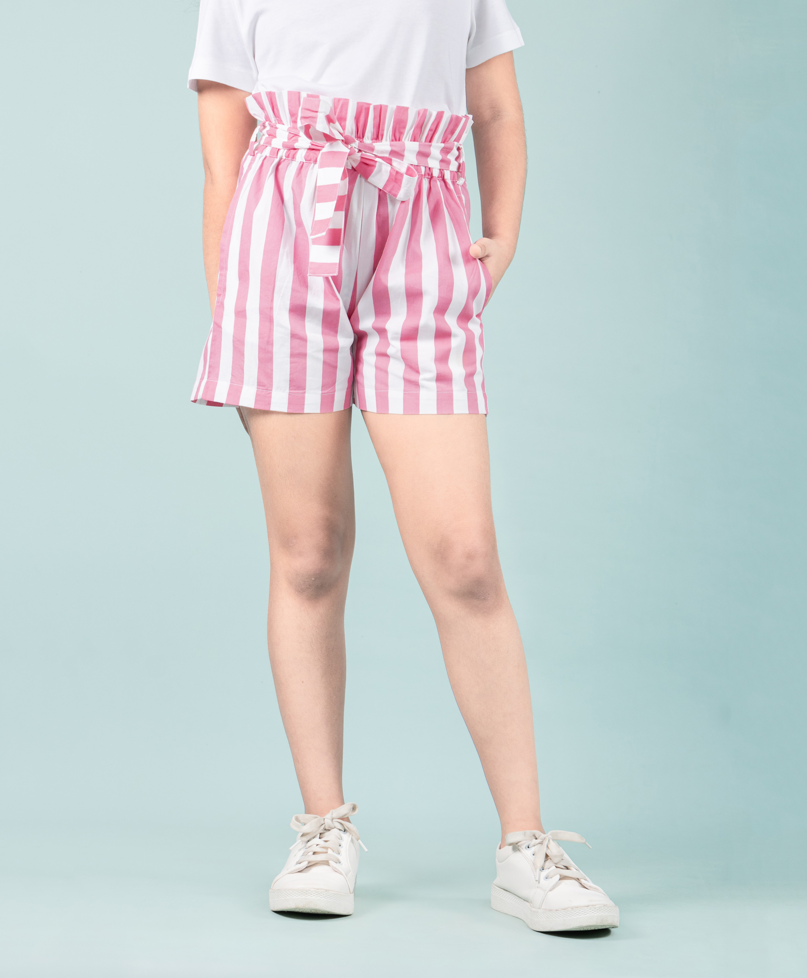 tweeny mini Pure Cotton Striped Shorts - Pink-picture-26