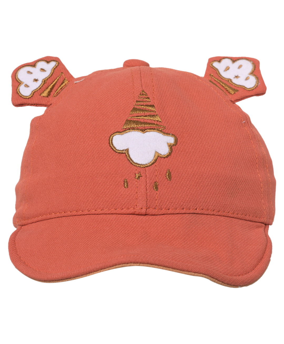 Kid-O-World Cloud And Rain Embroidered Cap - Orange-image-16