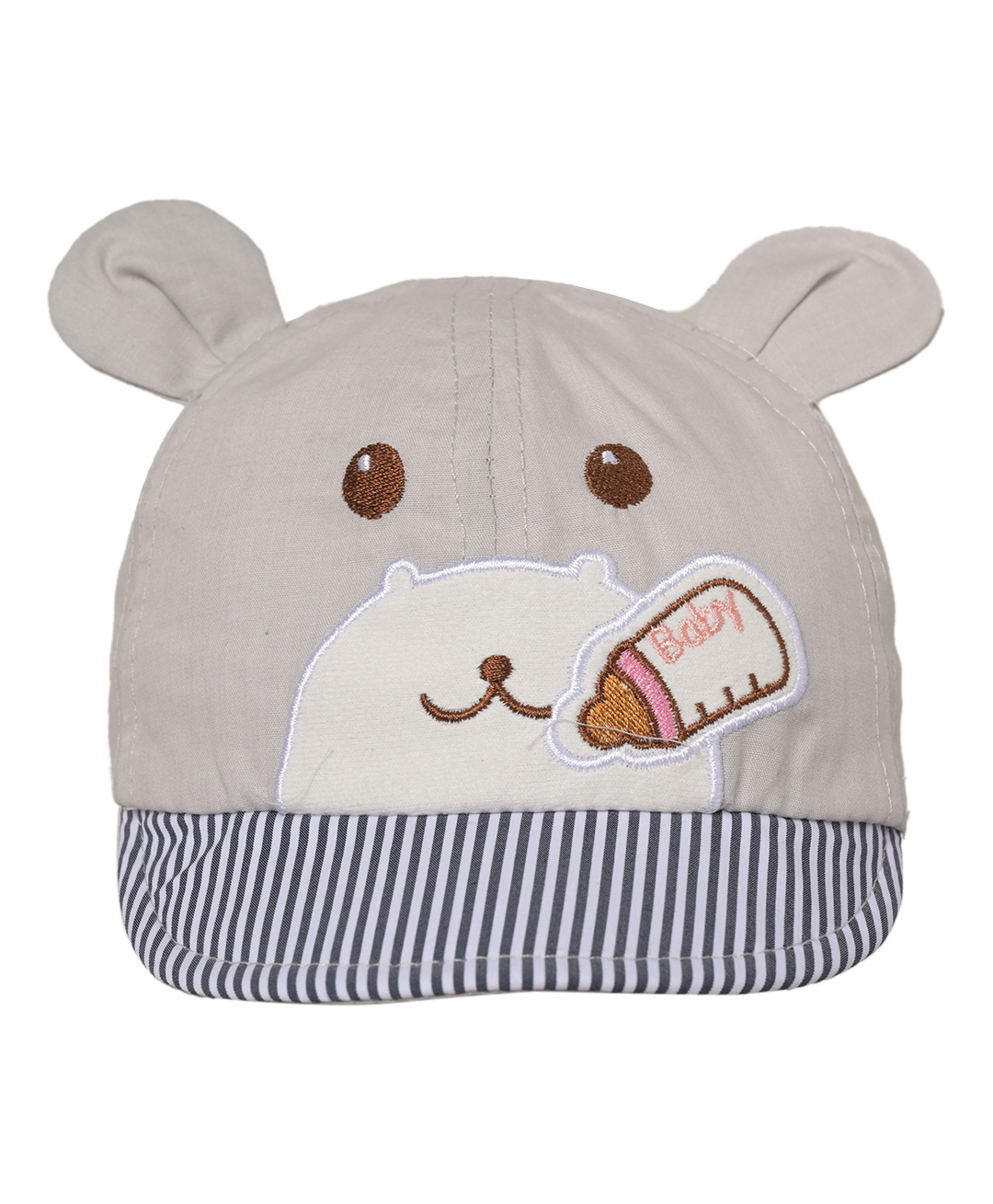 Kid-O-World Bear Face Bottle Embroidered Cap -  Grey-image-42