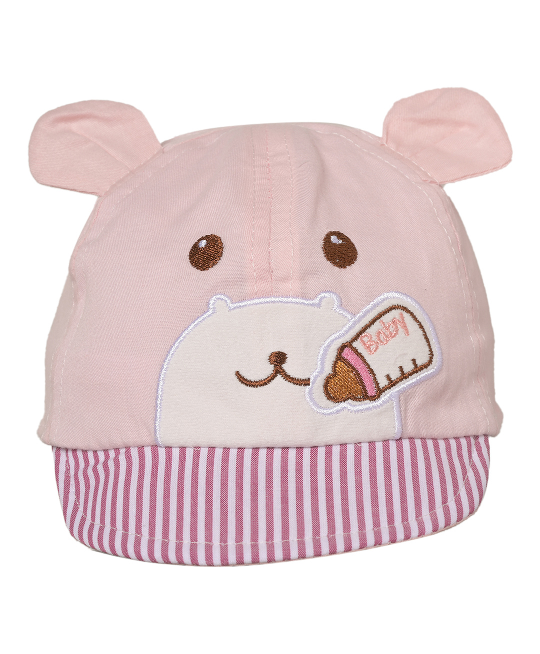 Kid-O-World Bear Face Bottle Embroidered Cap -  Pink-image-7