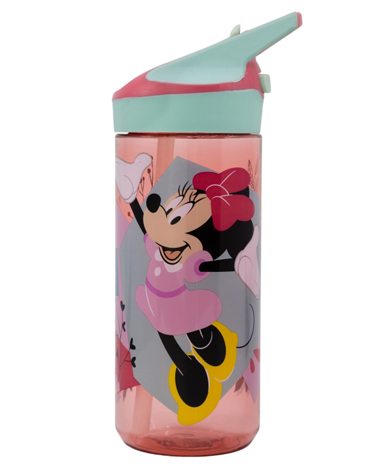 Gluman Disney Minnie Slurpy Water Bottle for Kids with Flip-Top Closure - 620ml-image-3