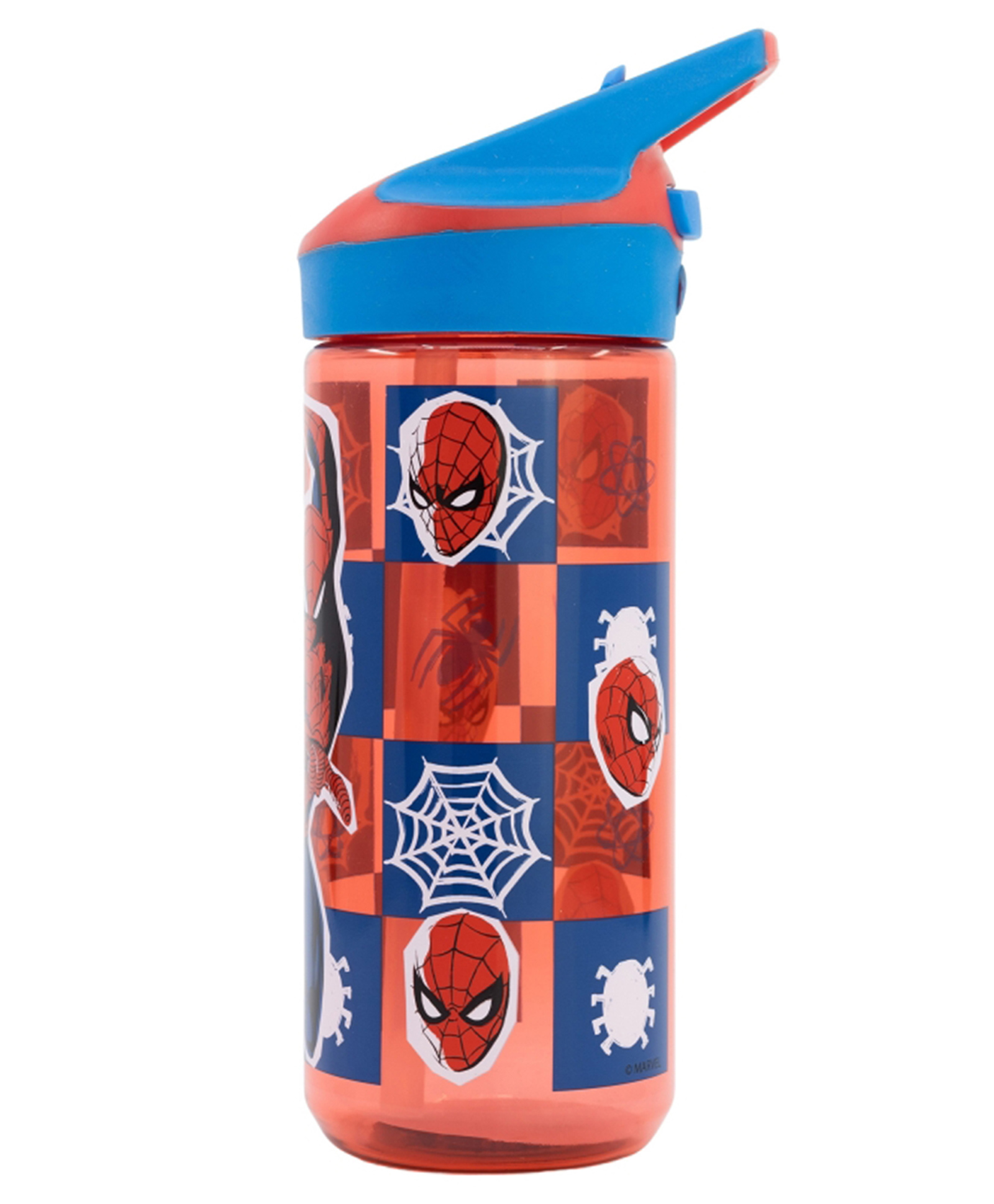 disney by gluman Gluman Disney Spiderman Slurpy Water Bottle for Kids with Flip-Top Closure - 620ml-picture-38