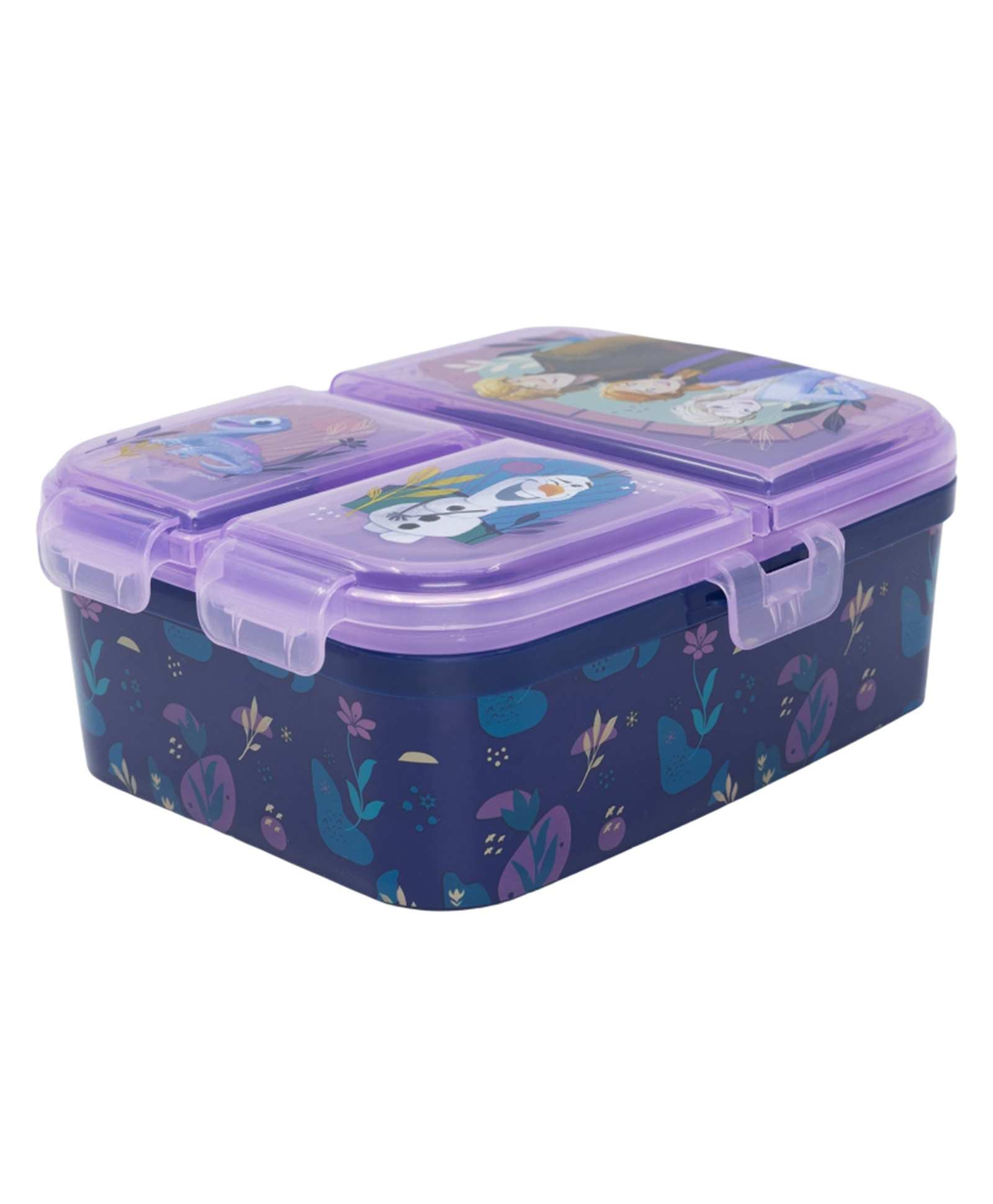 disney by gluman Gluman Disney Frozen Partition Lunch Box for Kids with Snap Lock Closure - 500ml-picture-22