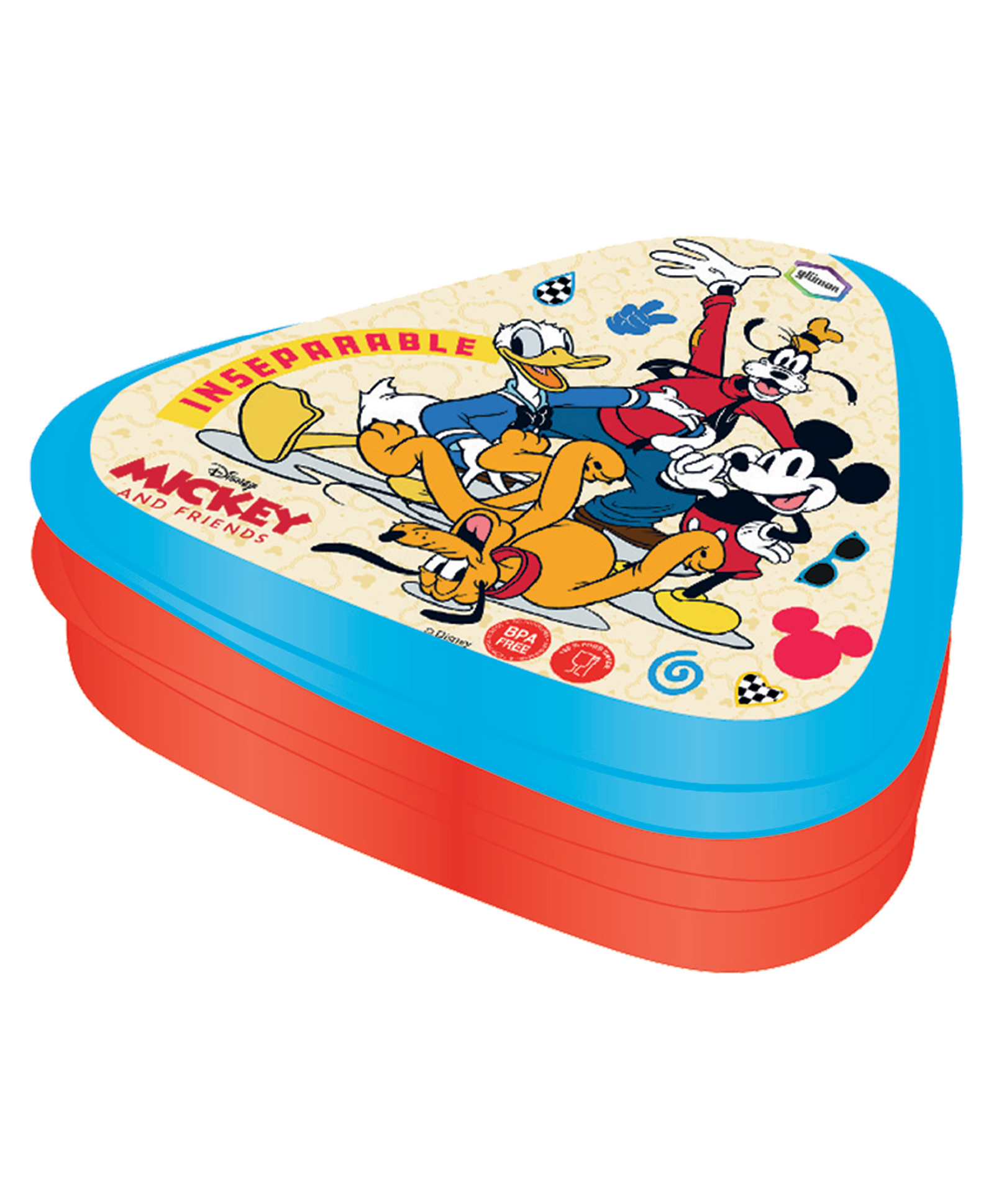 Disney by Gluman Mickey Triangle Lunch Box -600ml-image-1
