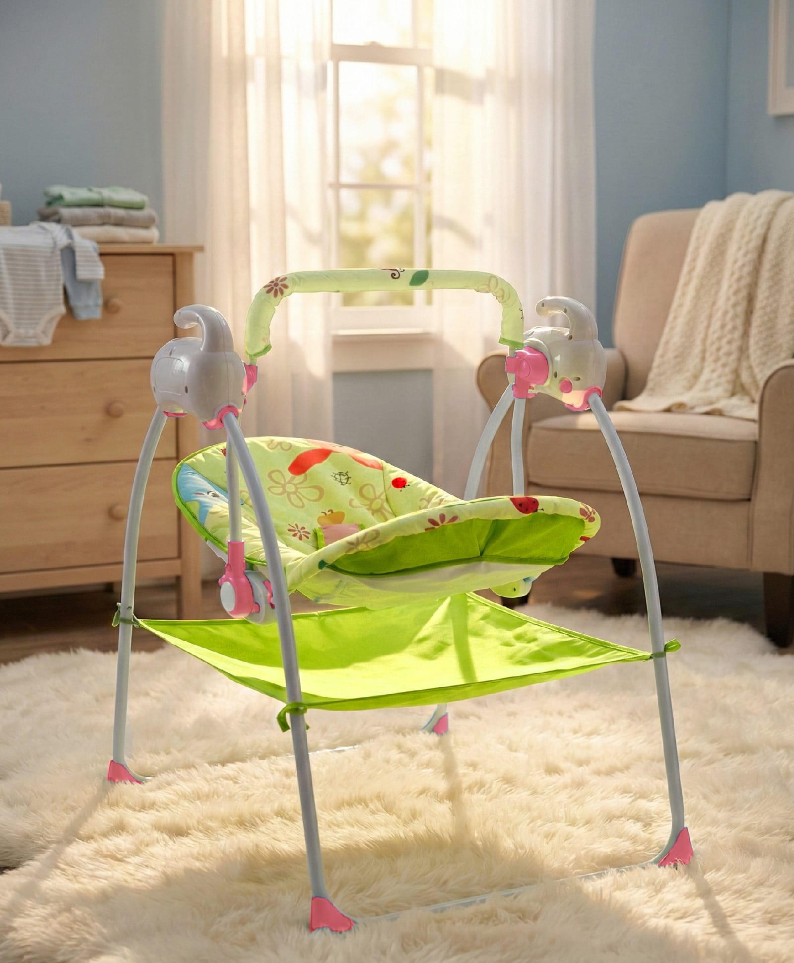 Baby Electric Vibrating Music Rocking Chair - Green-image-18