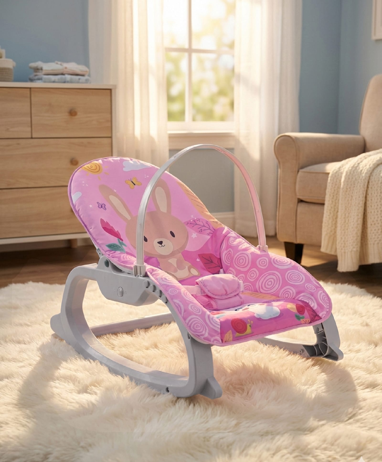 Baby Electric Vibrating Music Rocking Chair - Pink