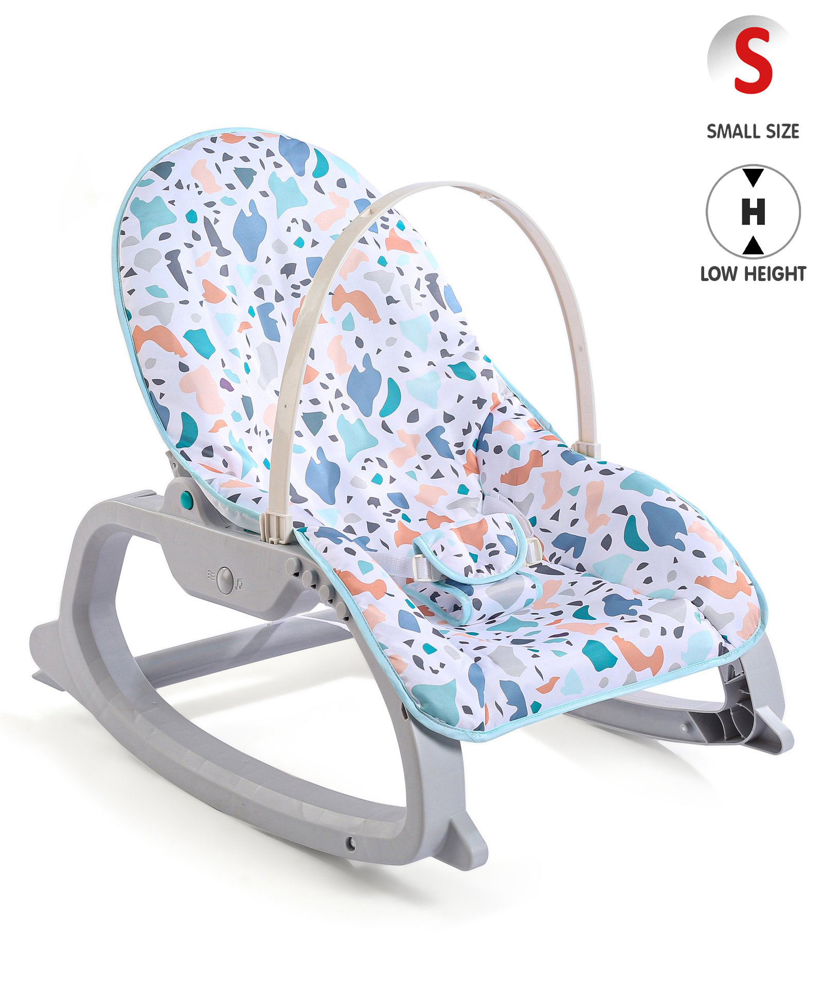 Baby Electric Vibrating Music Rocking Chair - Blue & White-image-20