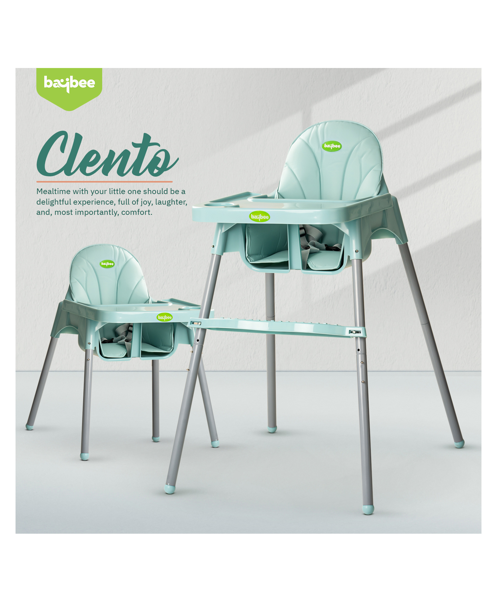 Baybee Clento 2 in 1 Baby High Chair for Kids, Baby Feeding Chair with 2 Height Adjustable, Footrest, Tray, Mobile Stand, 3 Point Safety Belt | Kids High Chair for Baby (Blue)-picture-31