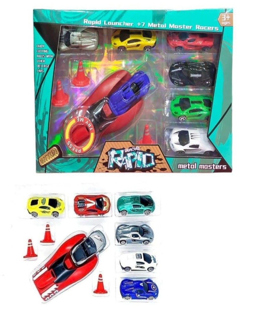 Azhari Rapid Launcher Set of 7 pc Metal Cars Set-picture-14