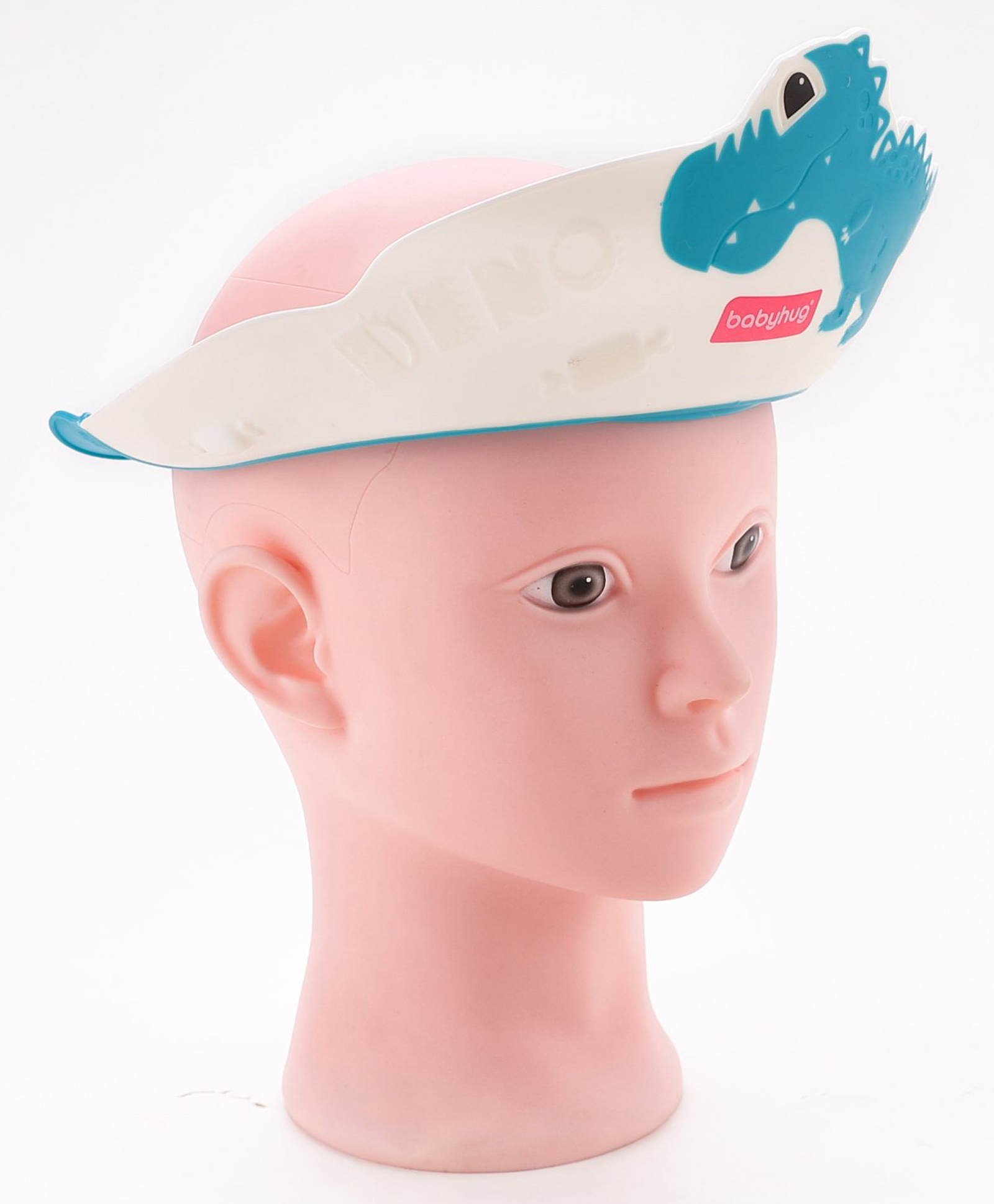 Babyhug Adjustable Shower Caps with Buckle  & Dino Print - Blue-image-43