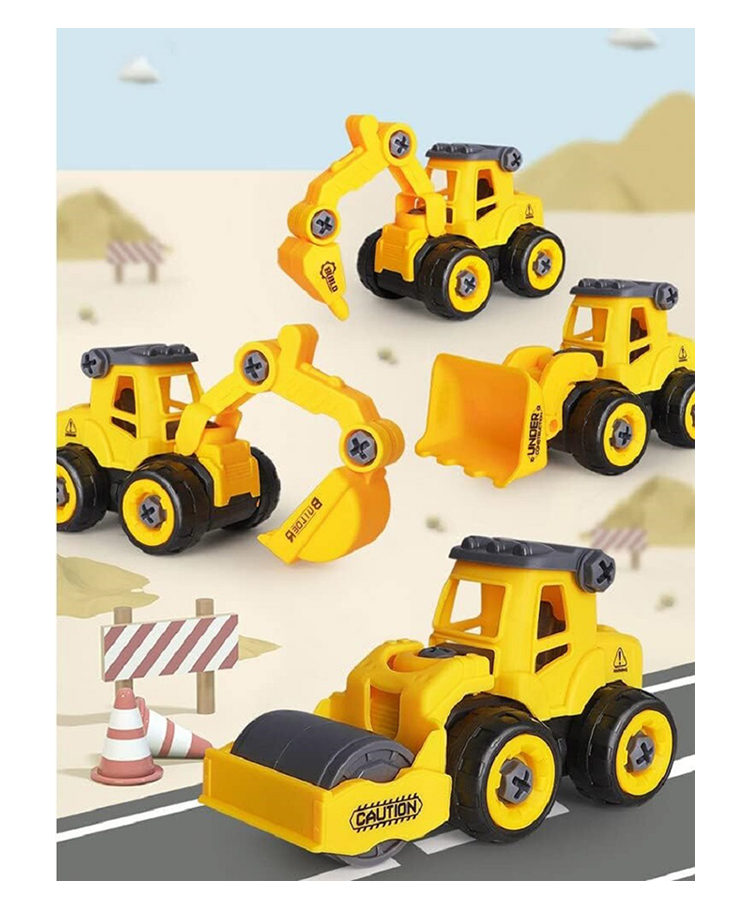 Sanjary 4pc Removable & Assembly Construction Truck Toys for Kids with 1 Screwdriver (Color & Desgin May Vary)-picture-44