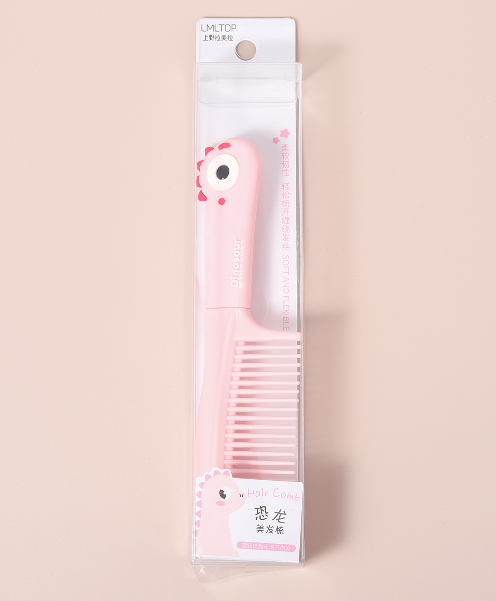 fab n funky Hair Comb with Dino Design - Pink-picture-24
