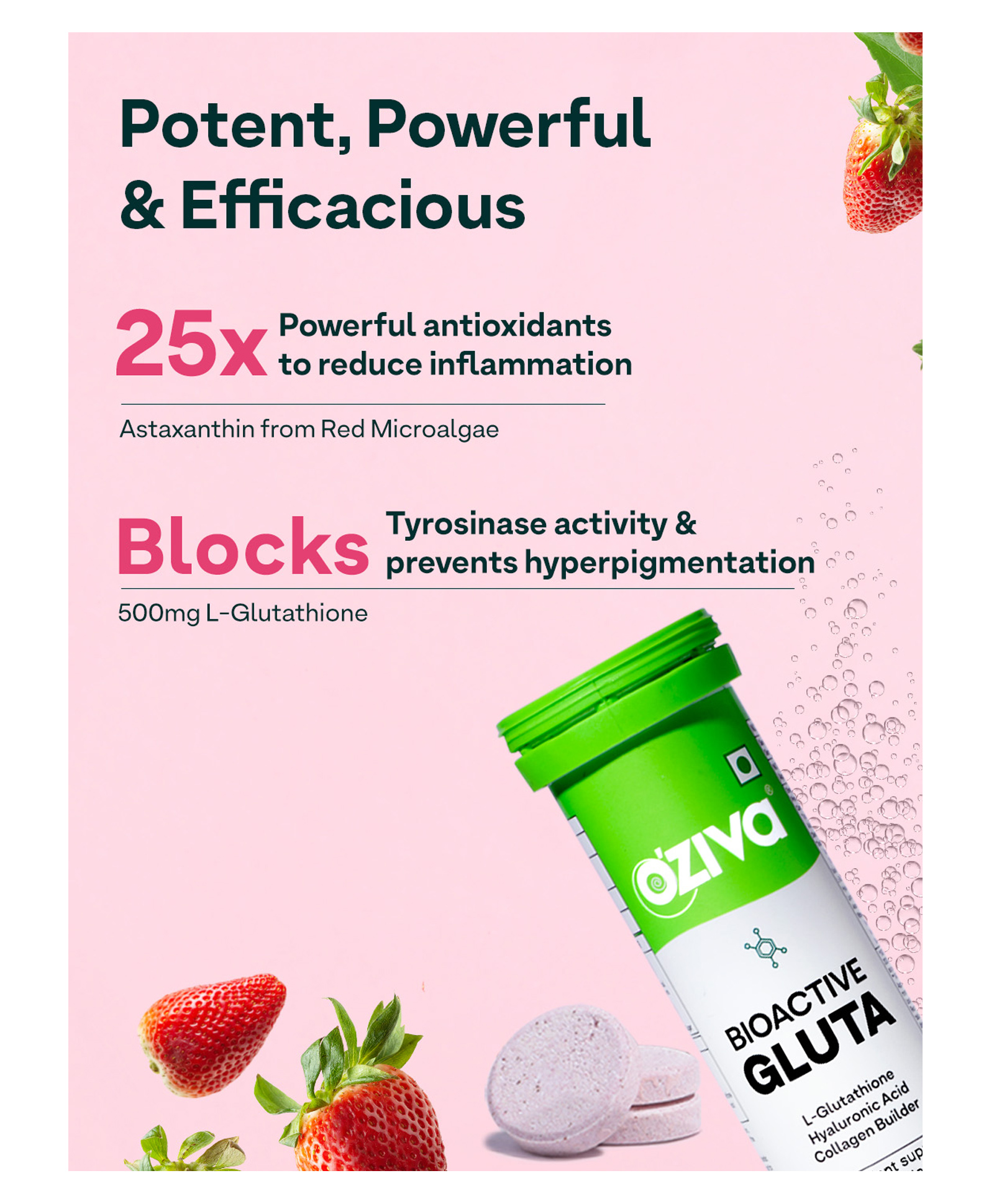 oziva glutathione reviews I've been using the Bioactive for over a week now, and I can already see a slight improvement in my pigmentation and acne marks! I take it in the early Oziva Plant Based Collagen Builder