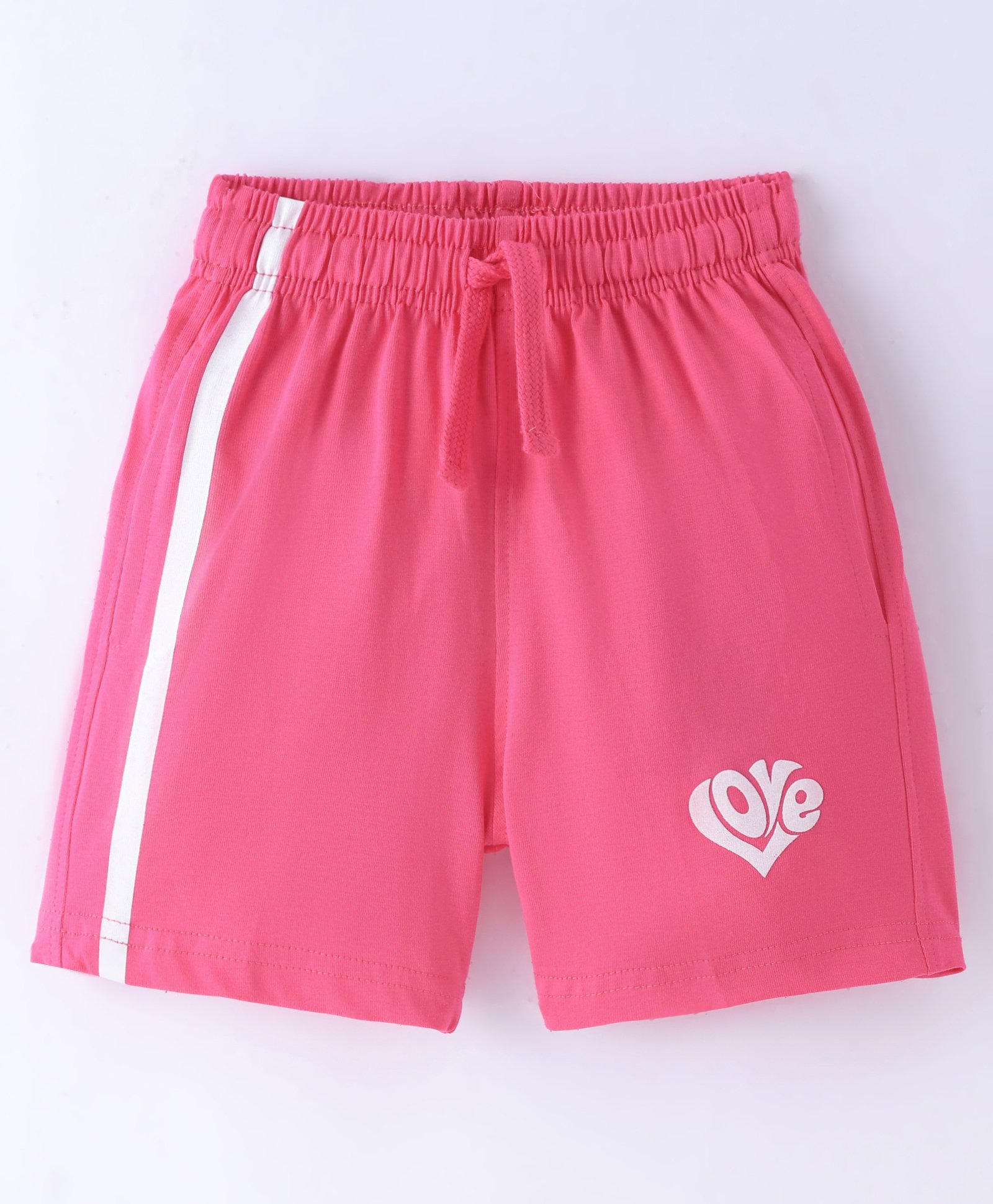 Doreme Single Jersey Knit Shorts With Text Print - Pink-image-45