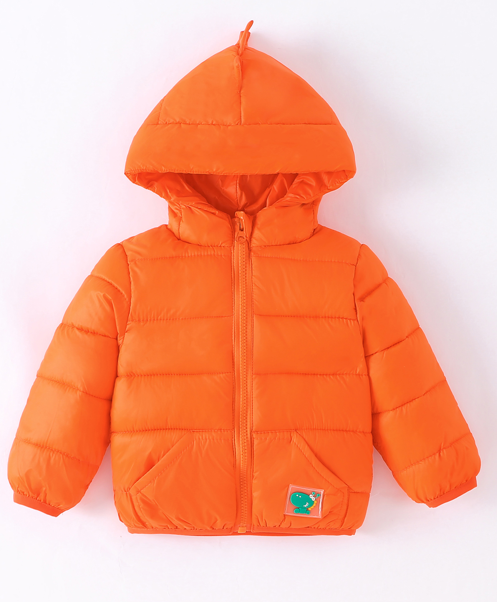 Kookie Kids Full Sleeves Padded Hoodies with Kangaroo Pockets - Orange-image-31