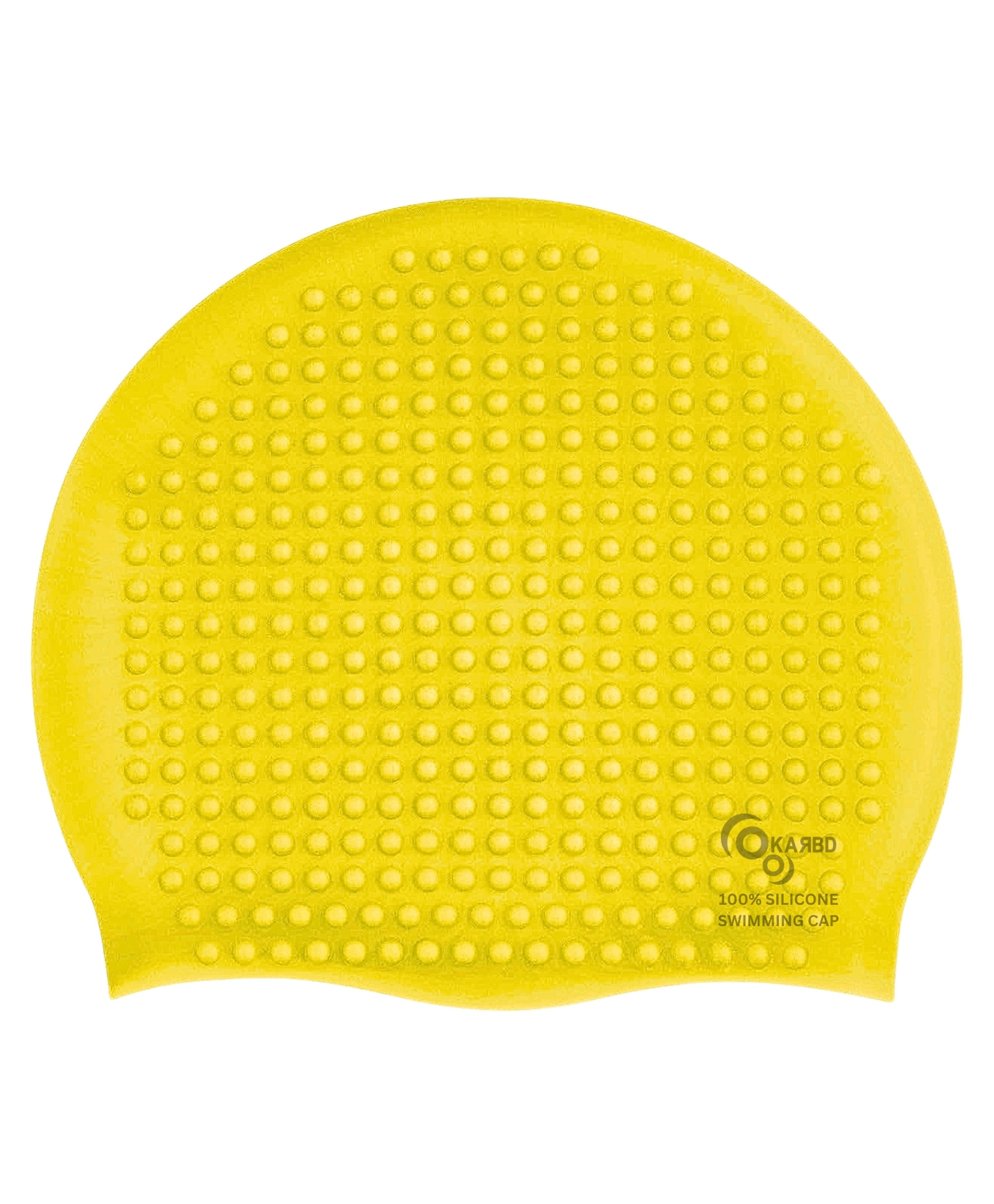 KARBD Bubble Drop Design Hair Protection Silicone Swimming Cap Universal Size - Yellow-image-32
