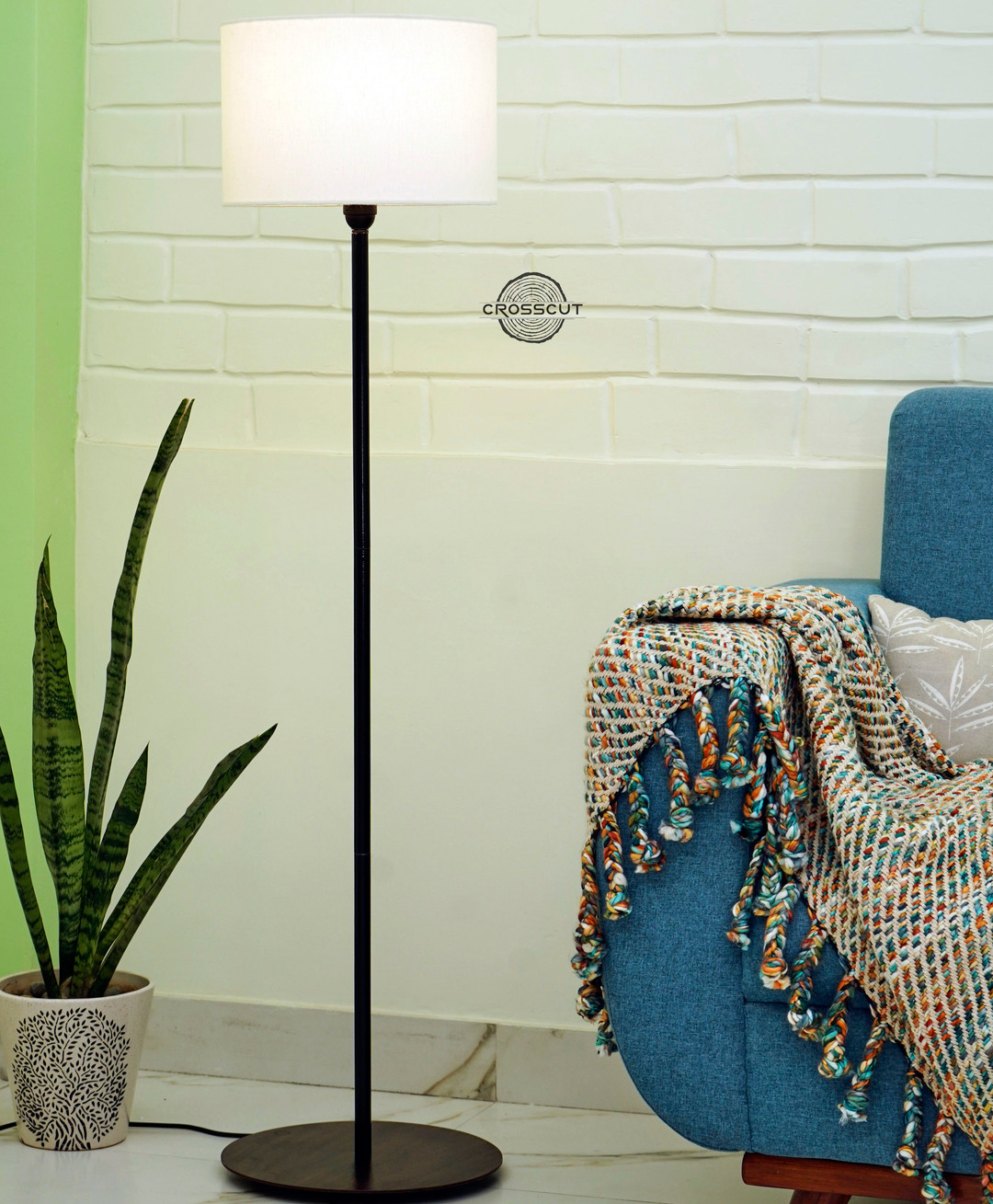 Crosscut Minimalist Design Floor Lamp (Cotton White)-image-37