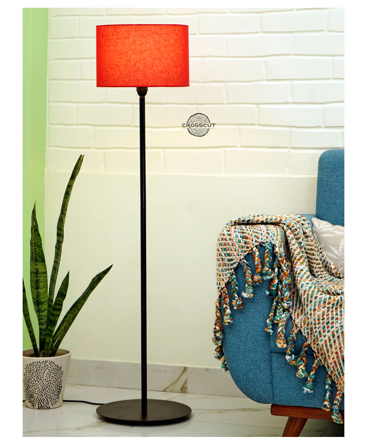 Crosscut Minimalist Design Floor Lamp (Lily Red)-picture-26