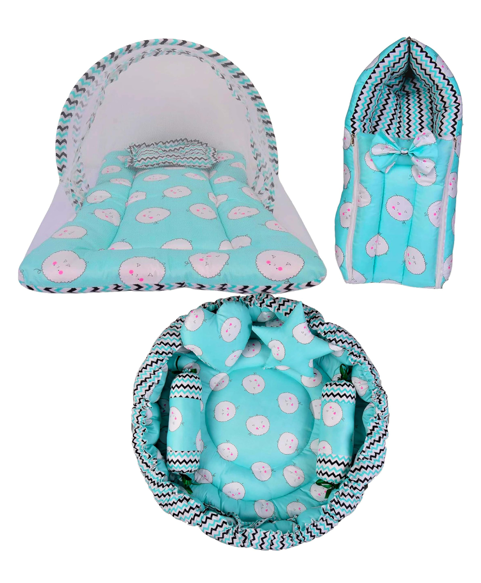 Babytoons Combo Pack of Baby Bedding Gift Pack Set for Baby Boys and Baby Girls (Green, 0-12 Months)-picture-26