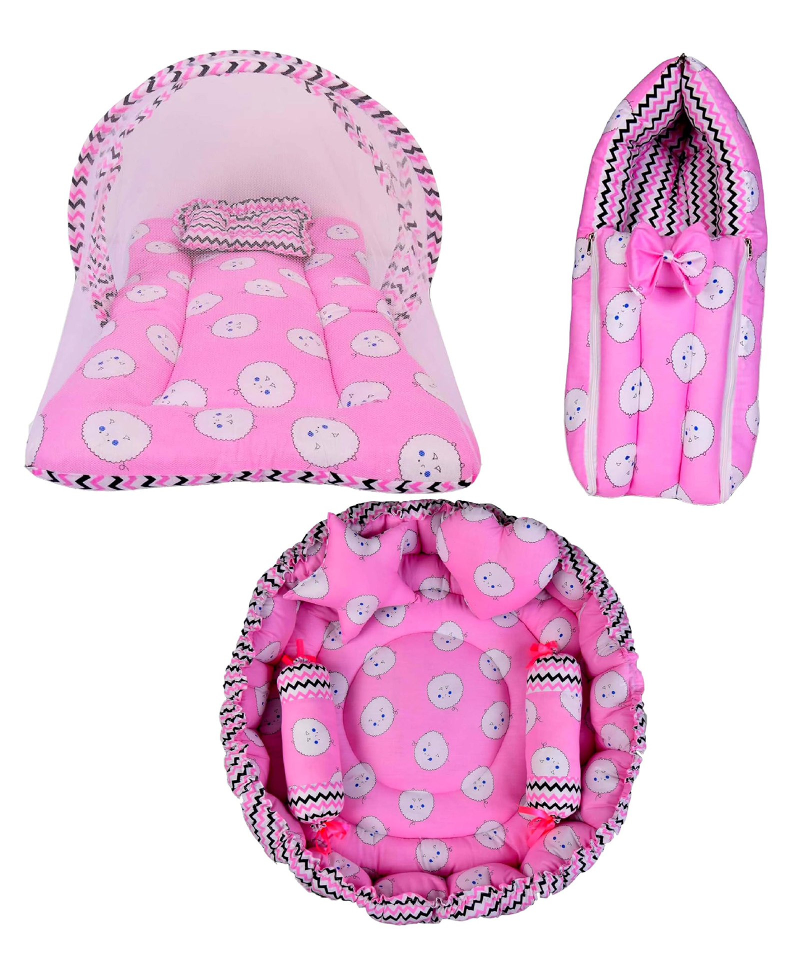 Babytoons Combo Pack of Baby Bedding Gift Pack Set for Baby Boys and Baby Girls (Pink, 0-12 Months)-image-11
