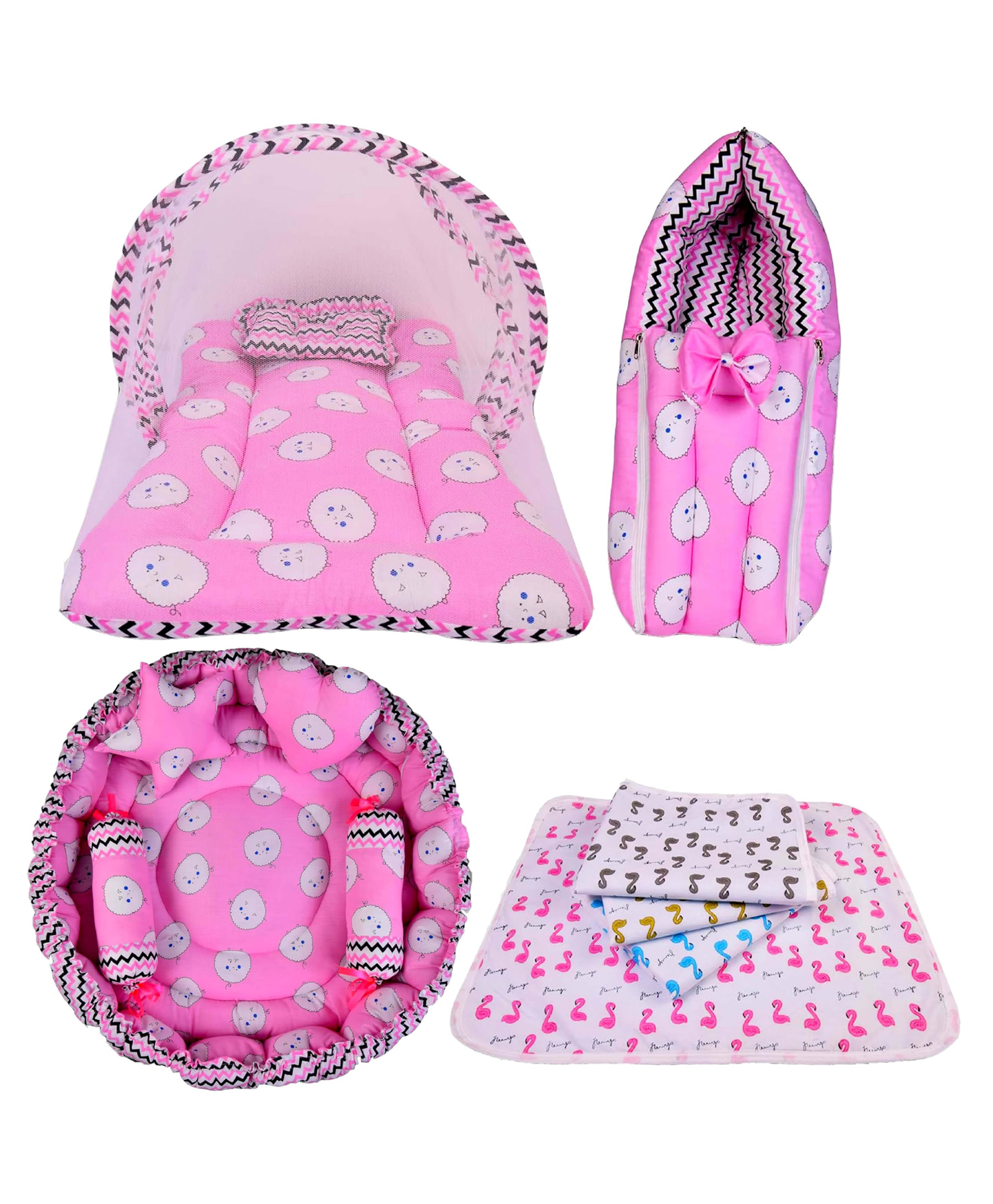 Babytoons Baby Beds Combo Pack of Infants Bedding Gift Pack Set for Baby Boys and Baby Girls (Pink, 0-12 Months)-picture-34