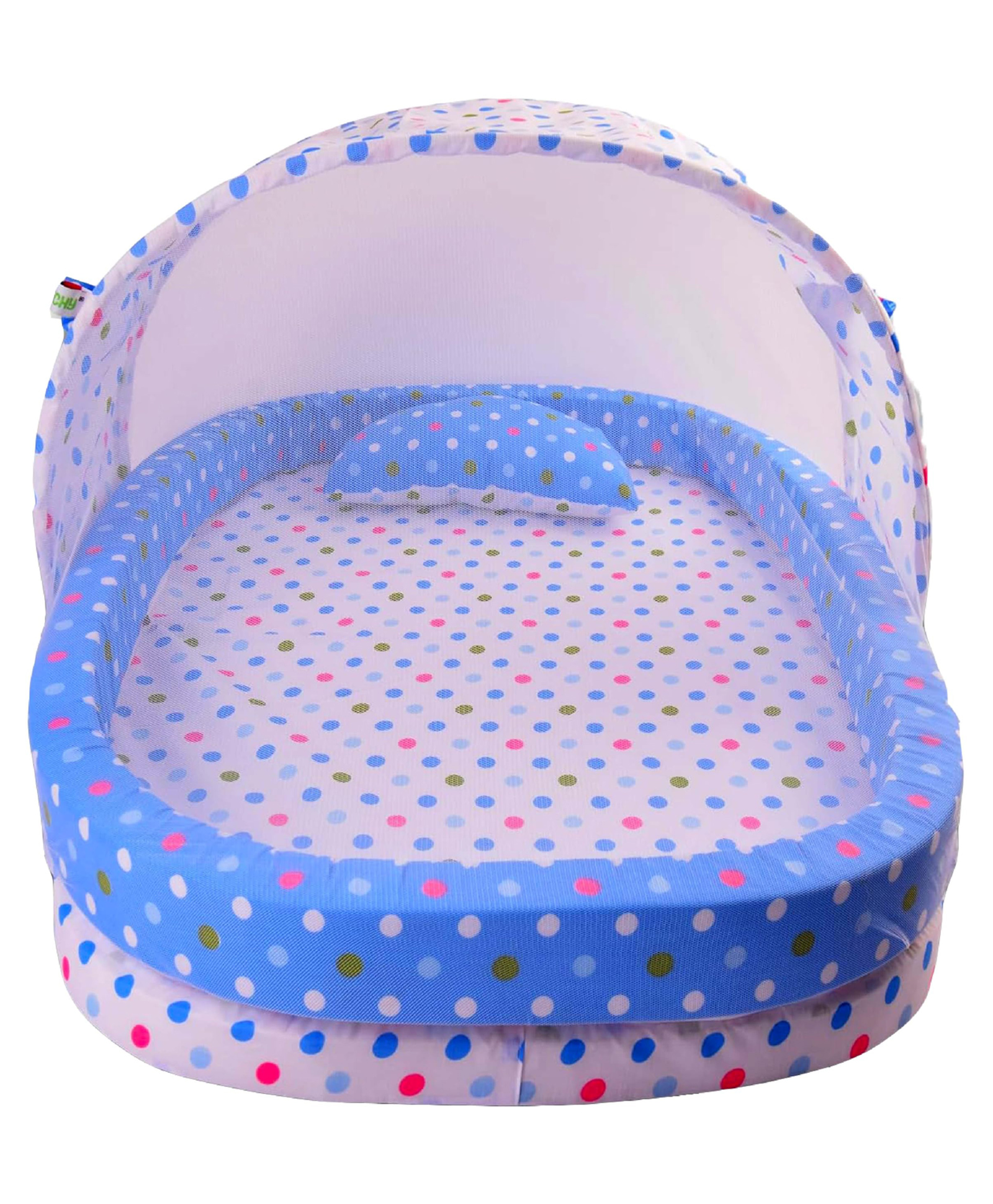 Babytoons Baby Bedding Set Cotton Bed With Mosquito Net And Bumper Guard (0-12 Months) Blue-picture-30