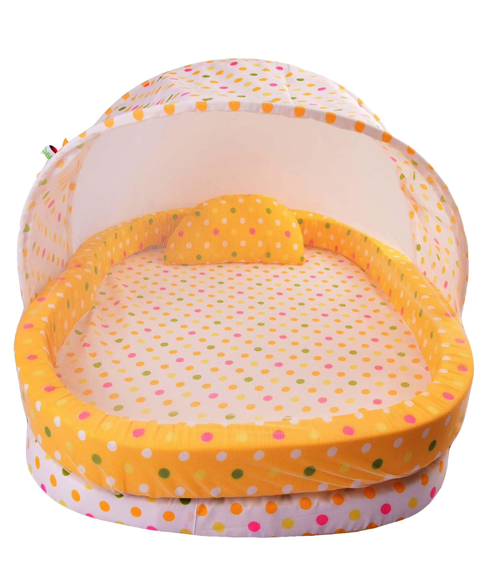 Babytoons Baby Bedding Set Cotton Bed With Mosquito Net And Bumper Guard (0-12 Months) Yellow-picture-27