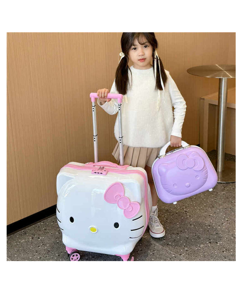 Navrangi Hello Kitty Trolley Bags - 20 Inches Luggage & 14 Inches vanity bag-picture-31