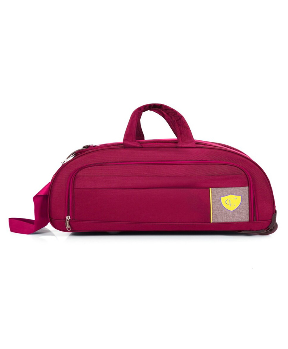Navrangi Duffel Bag 22 Inches Polyester Cabin Luggage Maroon Duffel Bag-picture-9