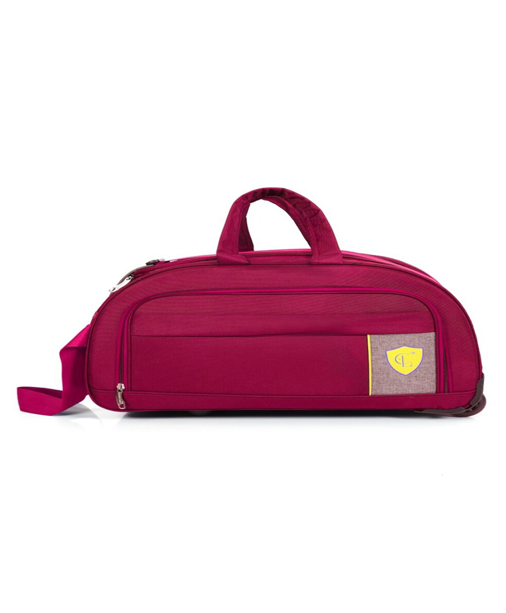 Navrangi Duffel Bag 24 Inches Polyester Cabin Luggage Maroon Duffel Bag-picture-10