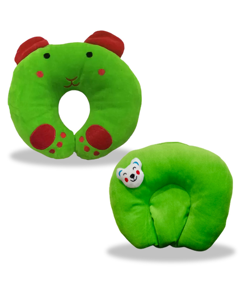 Chinmay Kids Mustard Seeds, Polyester Fibre Animals Baby Pillow Pack of 2 Green, Red-image-41