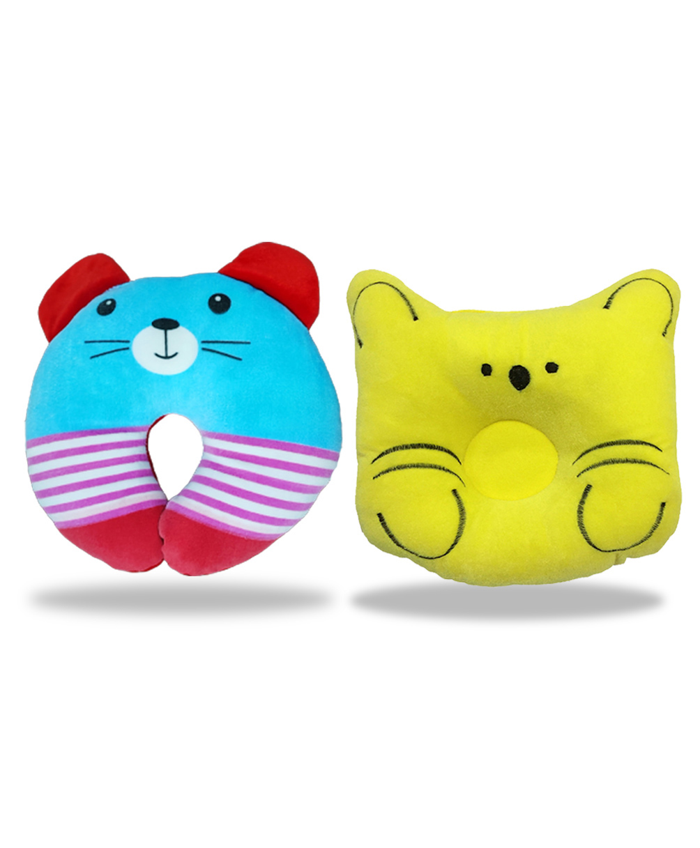 Chinmay Kids Polyester Fibre Toons & Characters Baby Pillow Pack of 2  (Sky Blue & Yellow)-image-33