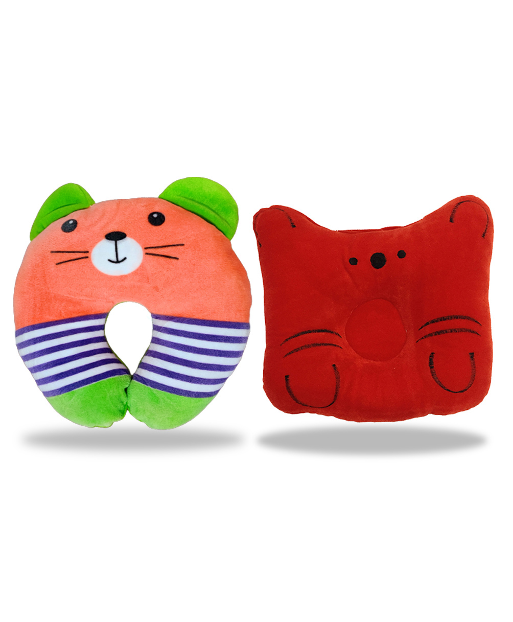 Chinmay Kids Polyester Fibre Toons & Characters Baby Pillow Pack of 2  (Orange & Red)-image-12