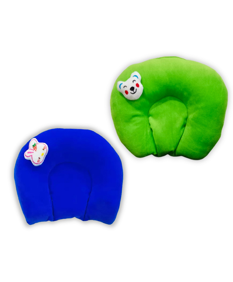 Chinmay Kids Mustard Seeds Toons & Characters Baby Pillow Pack of 2  (Blue & Green)-image-3