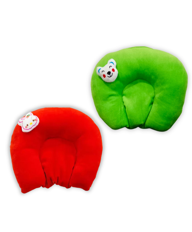 Chinmay Kids Mustard Seeds Toons & Characters Baby Pillow Pack of 2  (Red & Green)-image-16