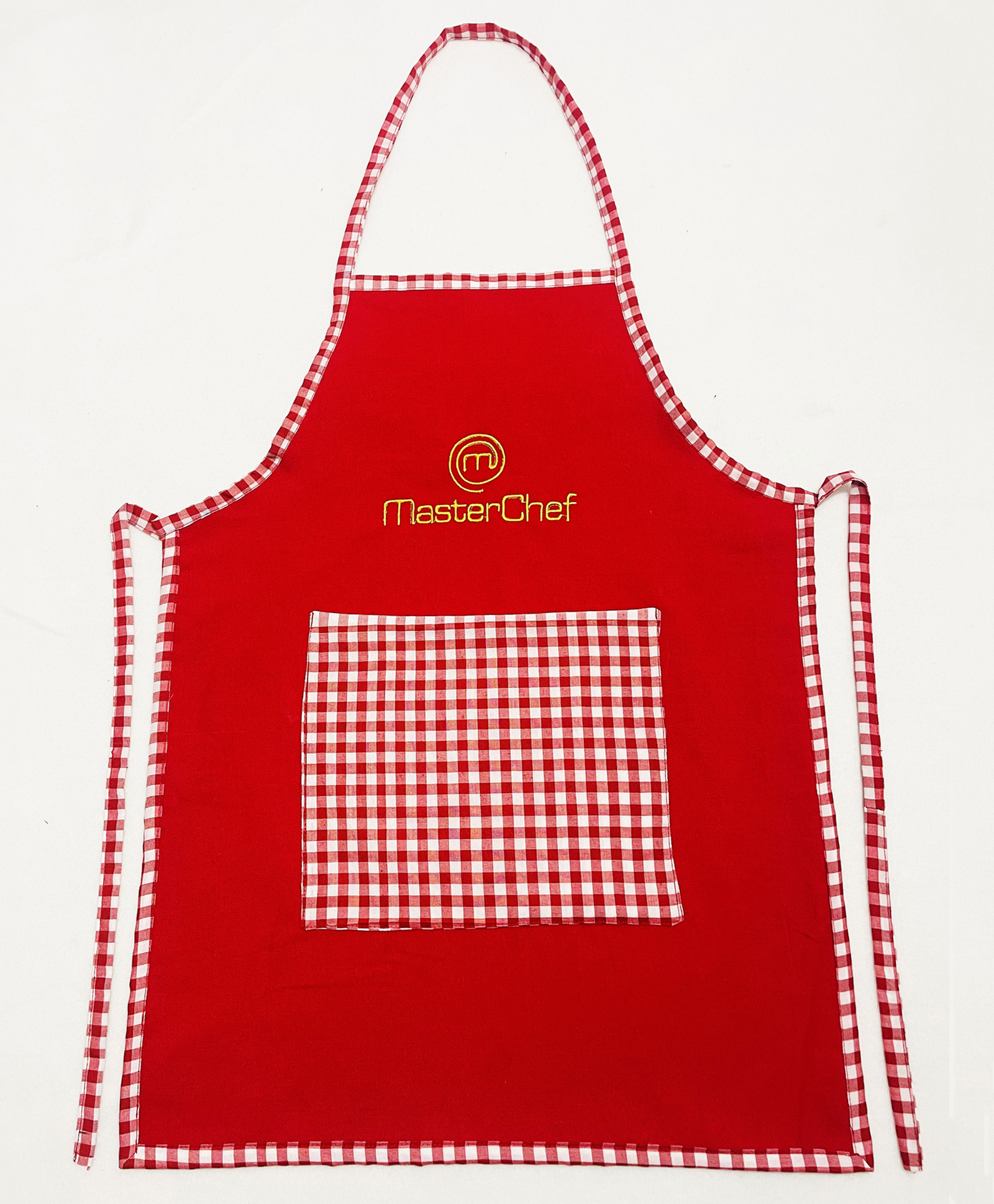 Li'LL Pumpkin Red Colour Masterchef Apron for Eating Meals, Drawing, Painting, cooking, Playing, school, ideal for Kids 6-9 Years- Red-image-12