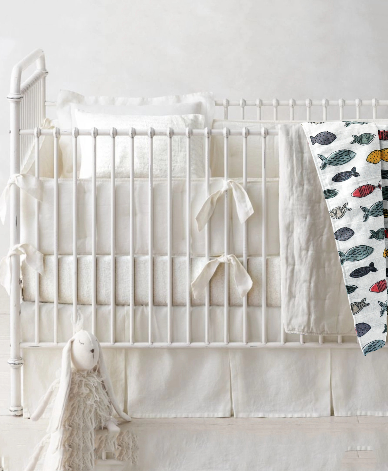 The Baby Atelier 100% Organic Coloured Fish Baby Quilt-picture-11