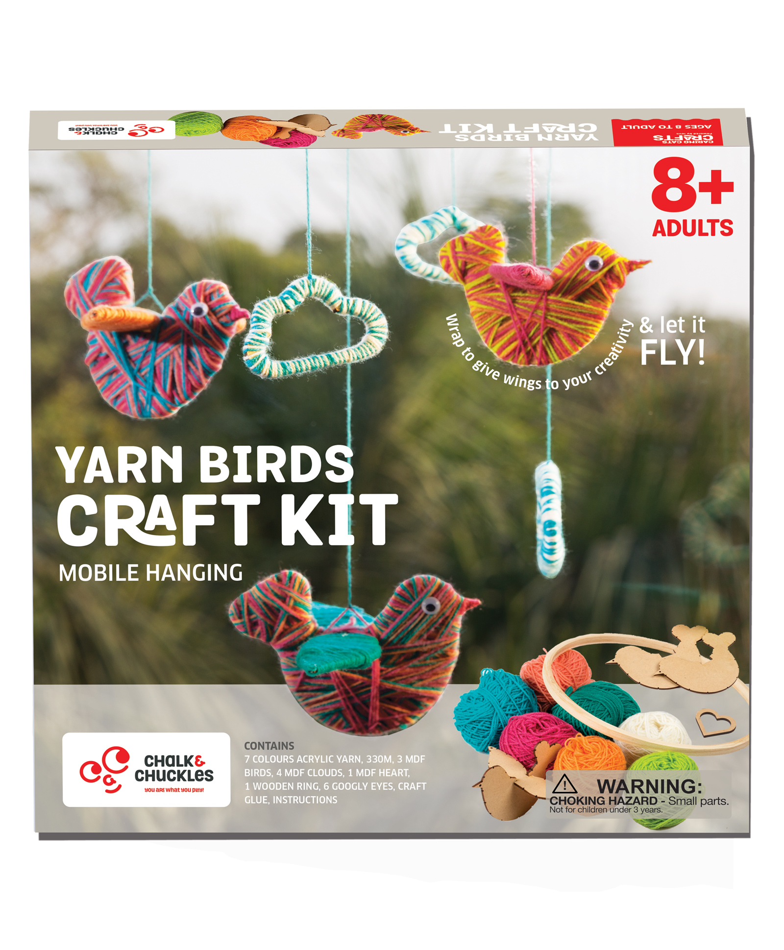 Chalk and Chuckles Yarn birds Craft Kit-picture-48