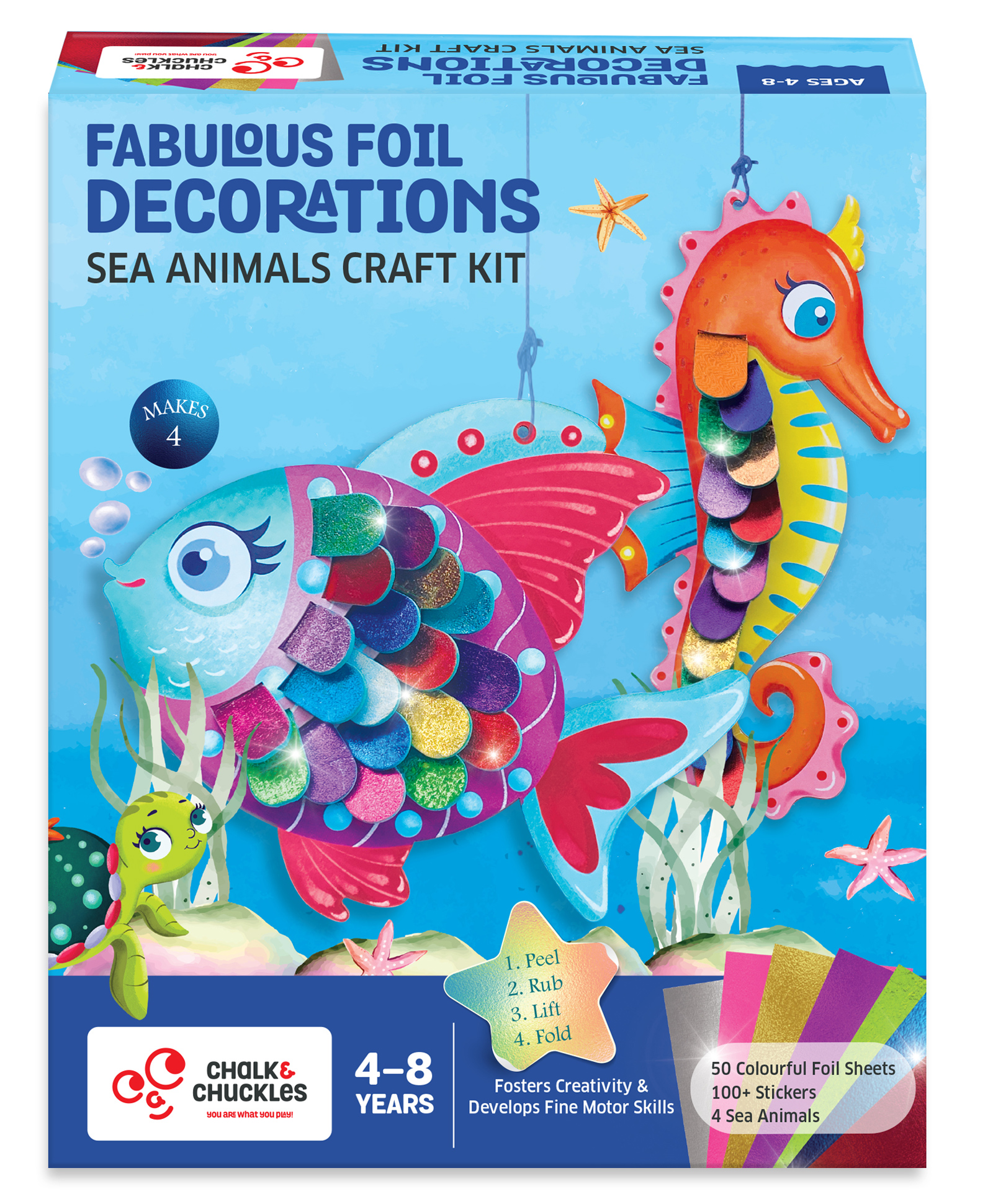 Chalk and Chuckles Fabulous Foil Decorations Sea Animals DIY Kit-picture-36