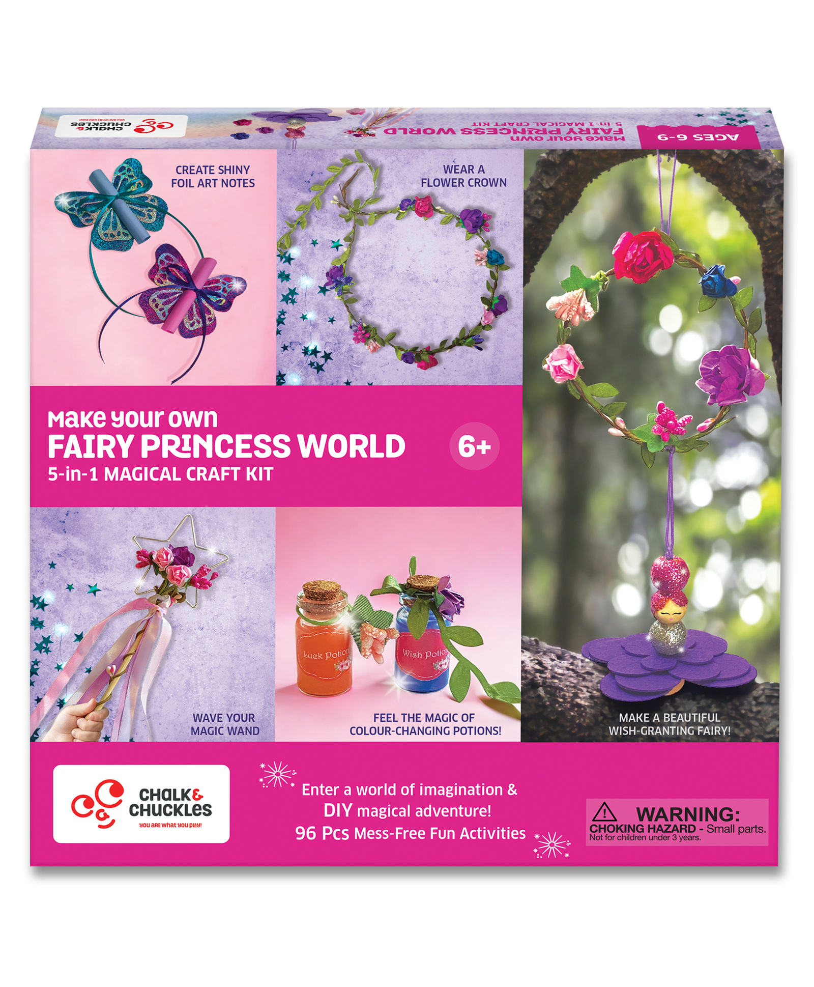 Chalk and Chuckles Make Your Own Fairy Princess World- 5-In-1 Diy Creative Activity Kit-picture-3