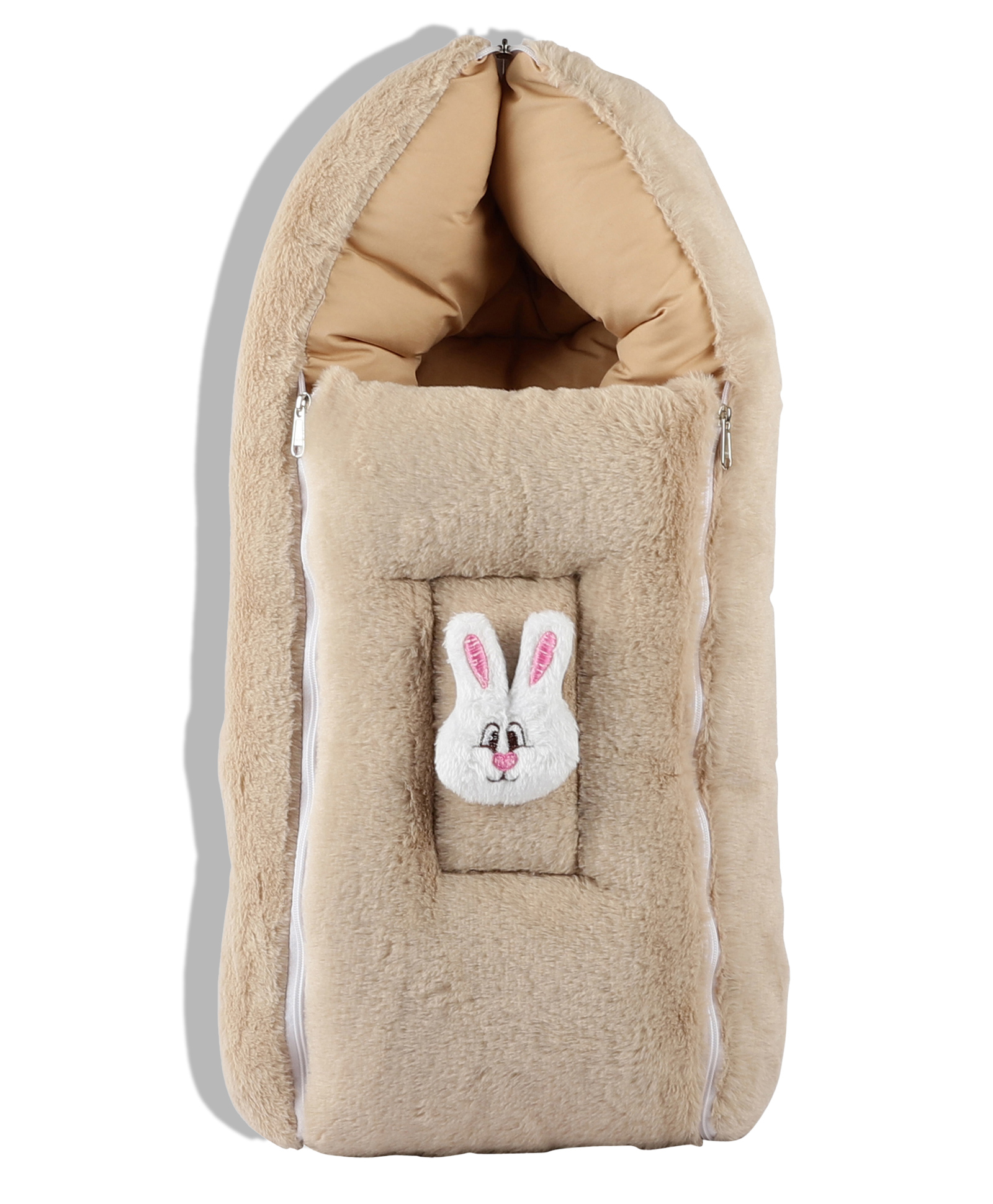 VoiDrop Big Velvet Baby Carry Bed Cum Sleeping Bag 2 in 1 for New Born Baby Sleeping Bag in Large size (Brown)-picture-35